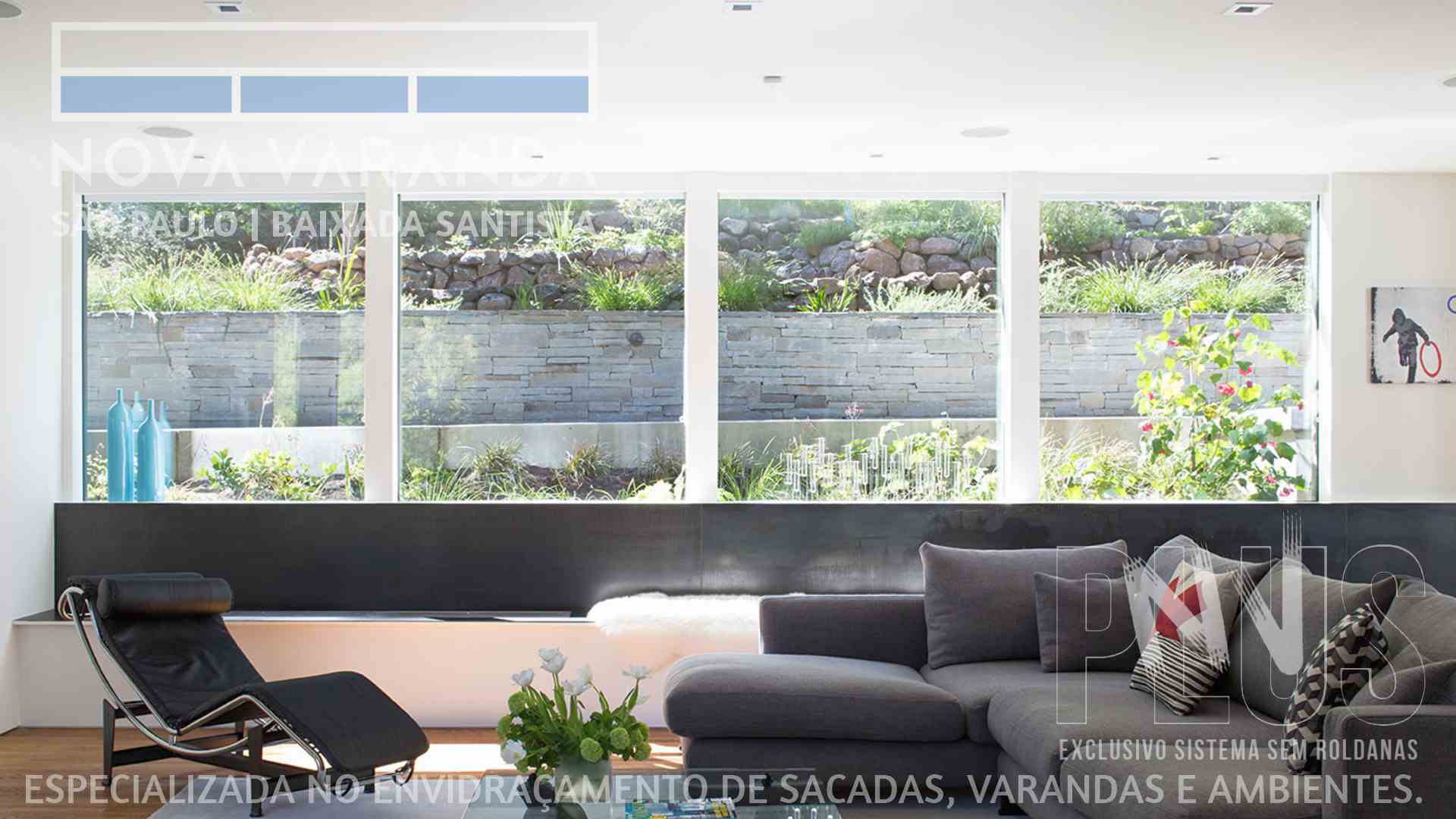 Suporte de Mídia Vertical ✨ FrontLight Moderna e Valorizada Sob Medida ⛱️ Empenas Cegas Centro (GJA) Guarujá ☎ 0800