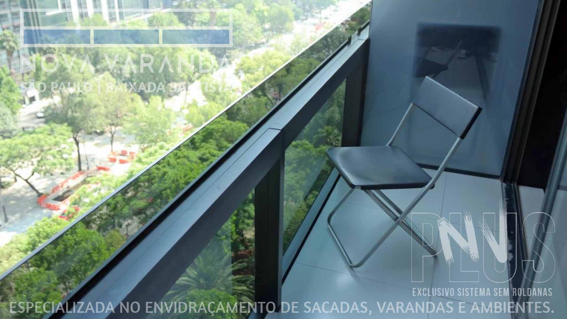 Suporte de Mídia Vertical ✨ FrontLight Moderna e Valorizada Sob Medida ⛱️ Empenas Cegas Jose Menino (Santos) ☎ 0800