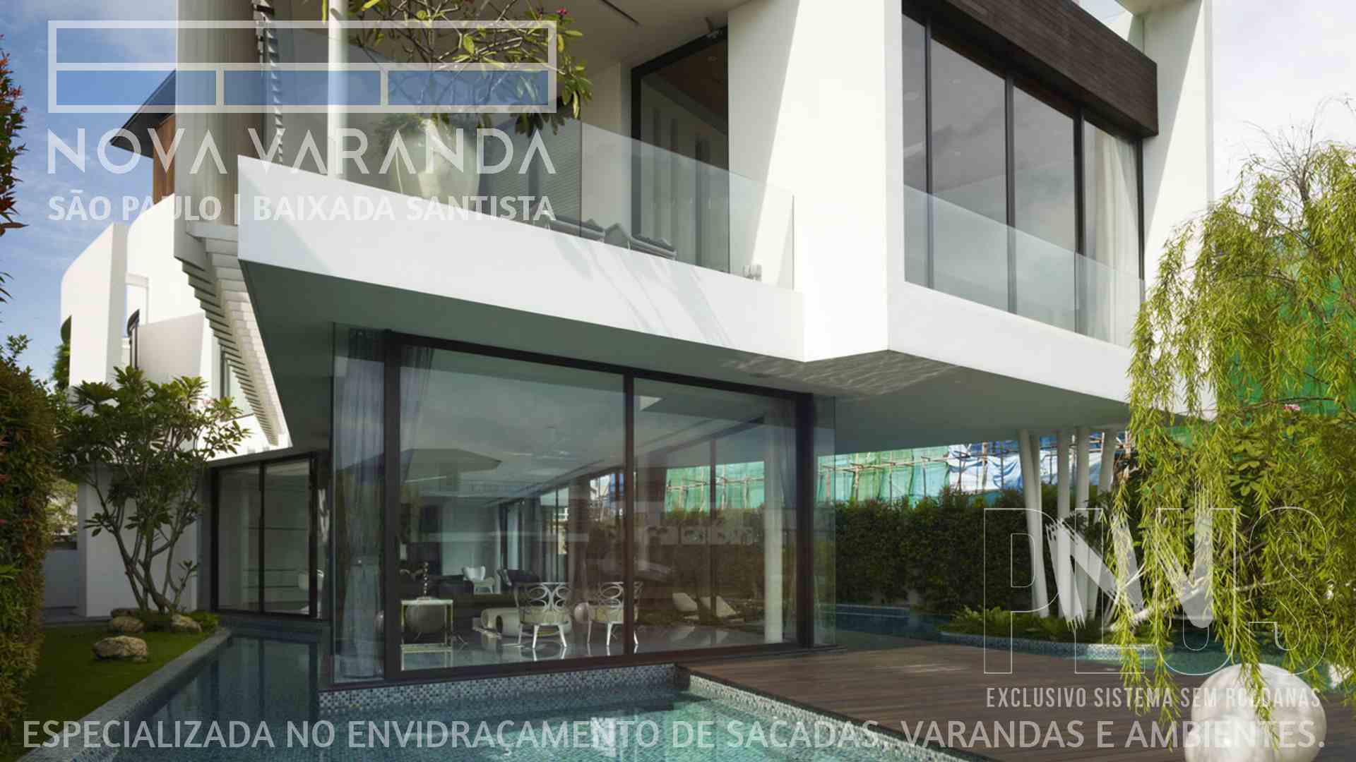 Suporte de Mídia Vertical ✨ FrontLight Moderna e Valorizada Sob Medida ⛱️ Empenas Cegas Ponta da Praia (Santos) ☎ 0800