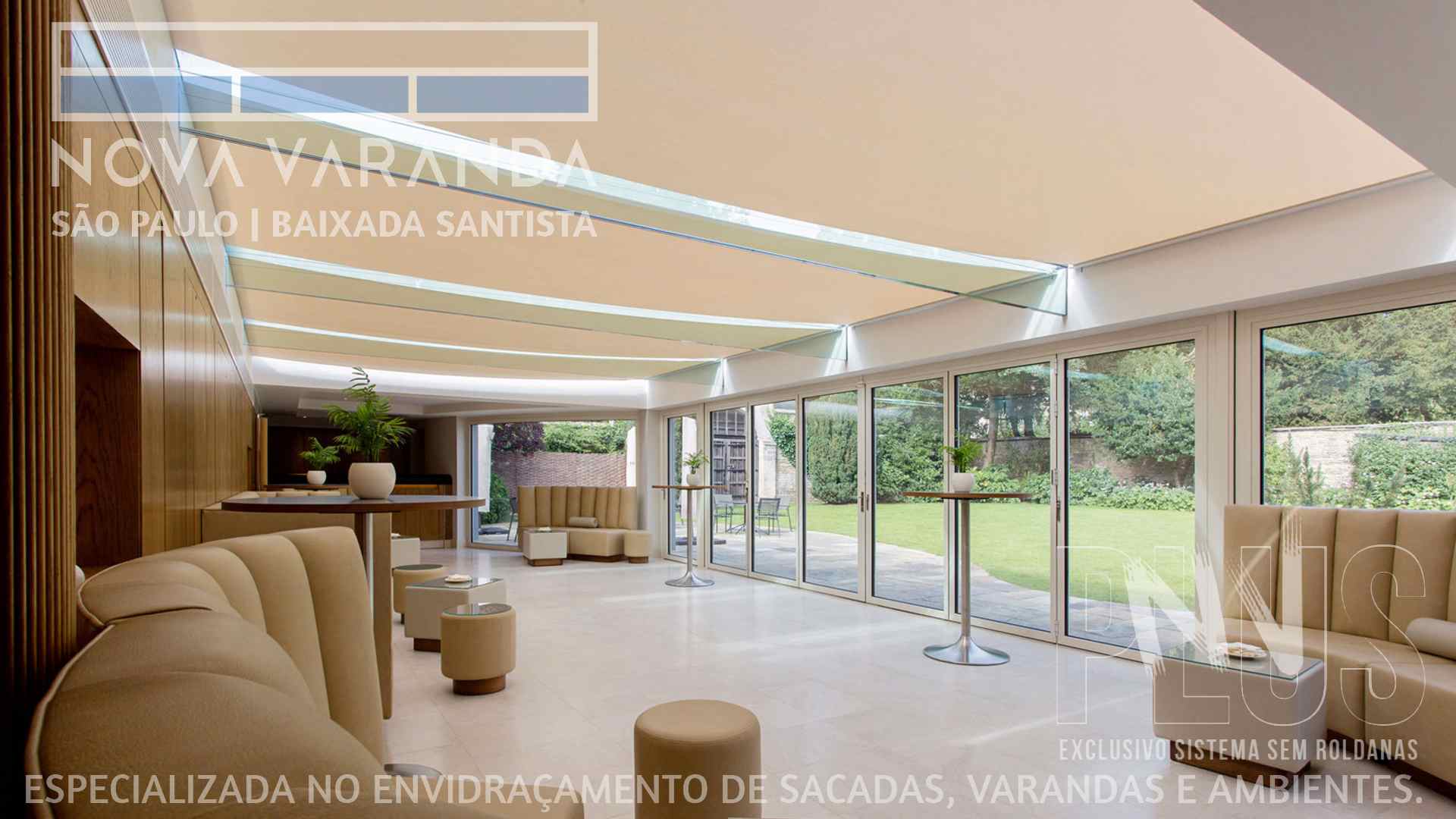 Suporte de Mídia Vertical ✨ Segurança, Estilo e Transparência pra Mídia Predial ⛱️ Empenas Cegas Santa Maria (Santos) ☎ 0800
