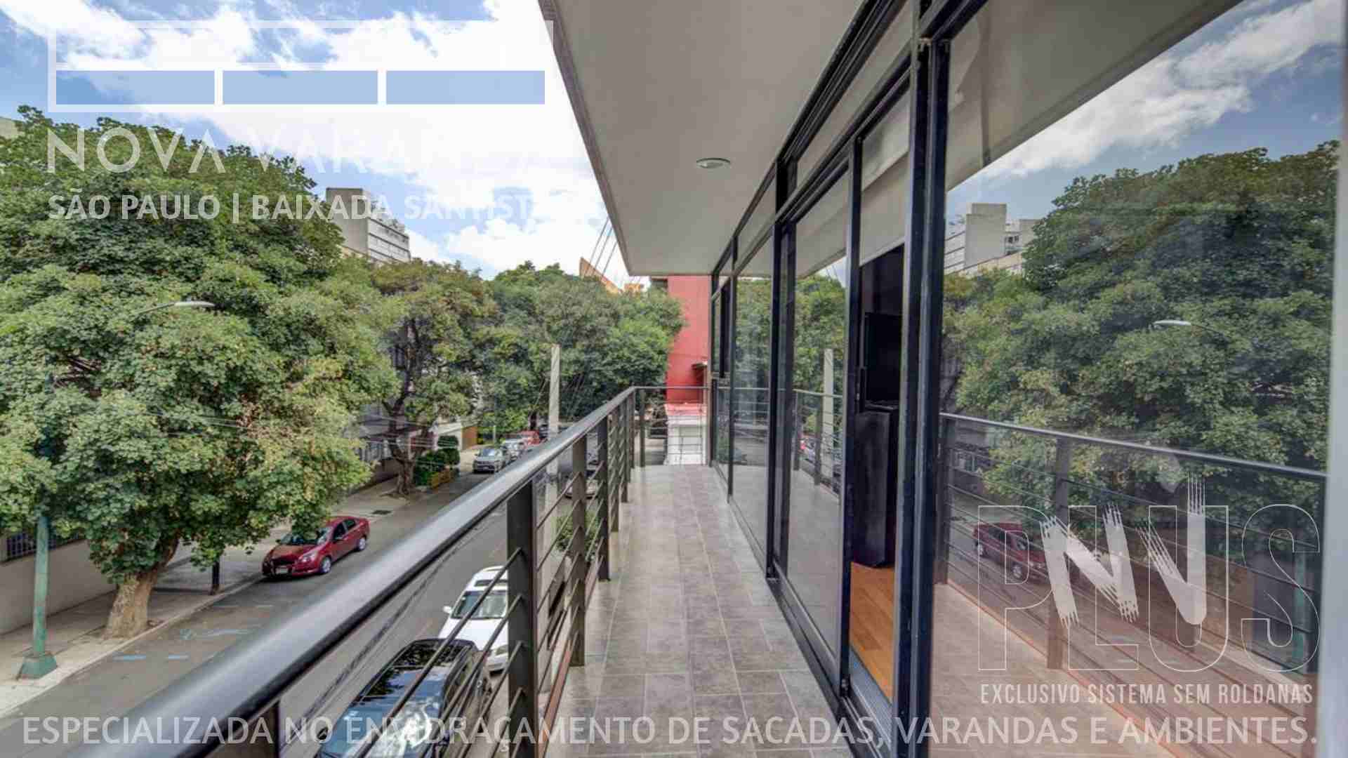 Suporte de Mídia Vertical ✨ FrontLight Moderna e Valorizada Sob Medida ⛱️ Empenas Cegas Vila Mathias (Santos) ☎ 0800
